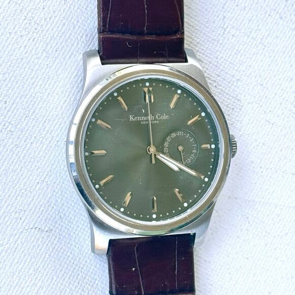Kenneth Cole New York Men’s Watch | Leather Band | New Battery | Classic Watch - Picture 1 of 5